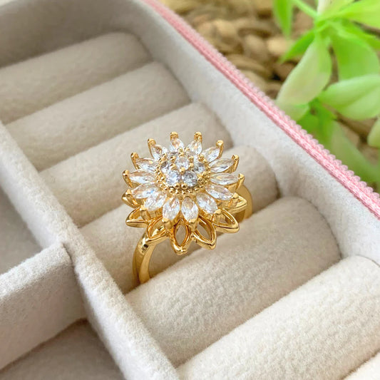 Anillo Girasol Giratorio